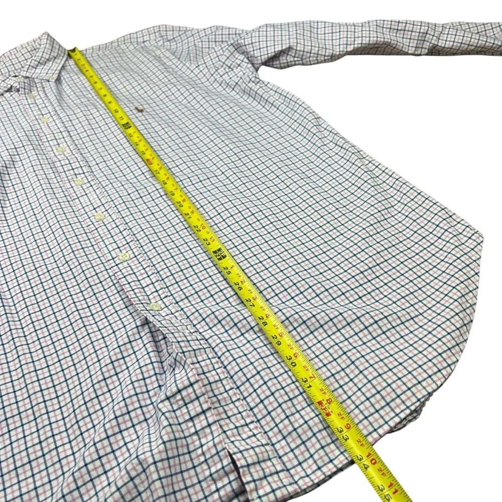 Ralph Lauren Button Down Shirt Mens XLT‎ Colorful Check Flannel Cotton Easter